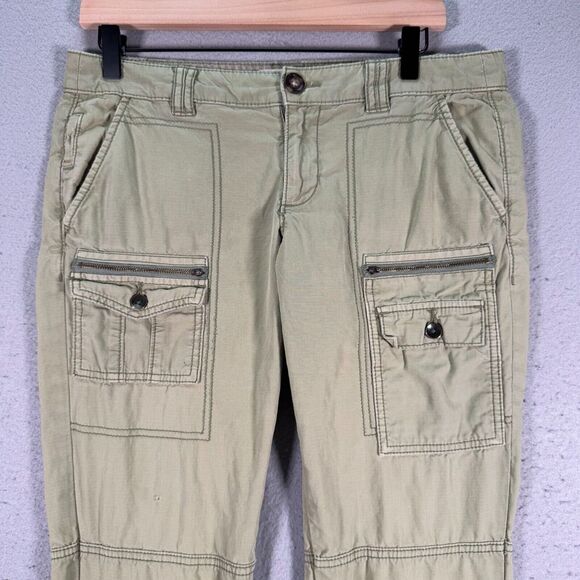 Anthropologie Hei Hei Cargo Pants Womens‎ 28 Yellow Green Slim Straight Set Of 2 - Picture 4 of 16